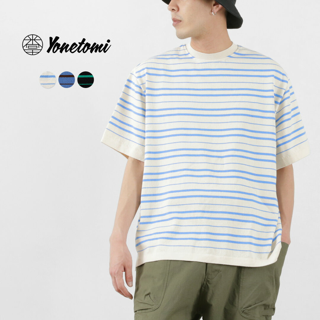 YONETOMI NEW BASIC / Light Wave Cotton Knitted Pullover T-shirt