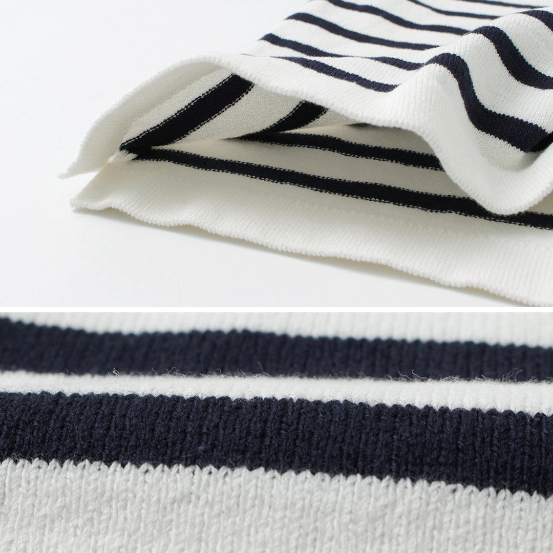 YONETOMI NEW BASIC / Wave Cotton Basque Knit Pullover