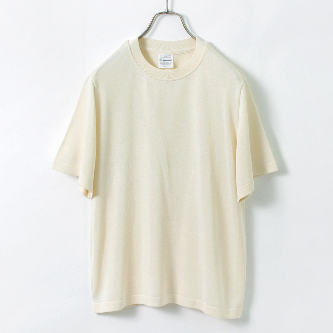 YONETOMI NEW BASIC / 厚重真丝针织 T 恤