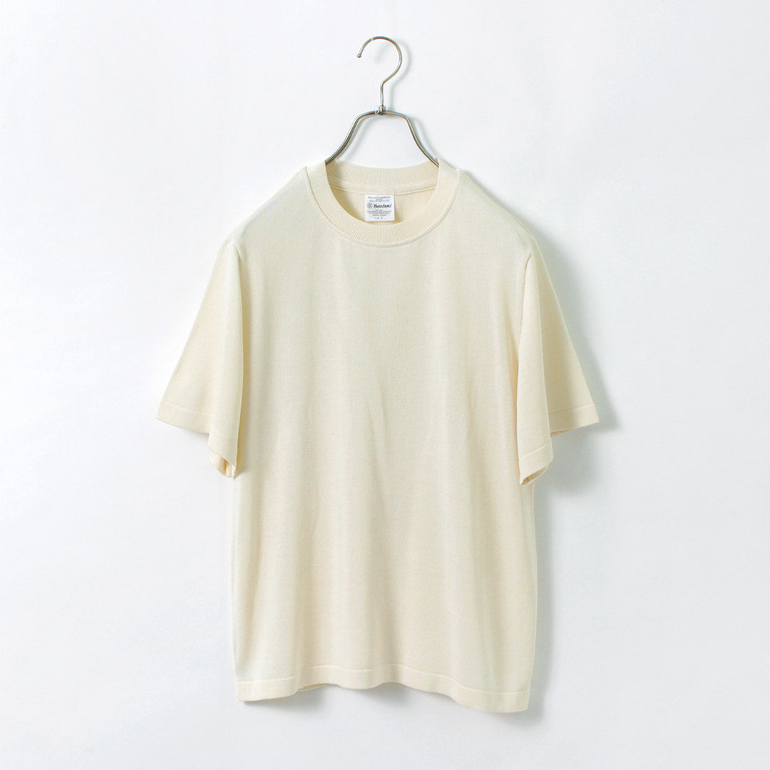 YONETOMI NEW BASIC / 厚重真丝针织 T 恤