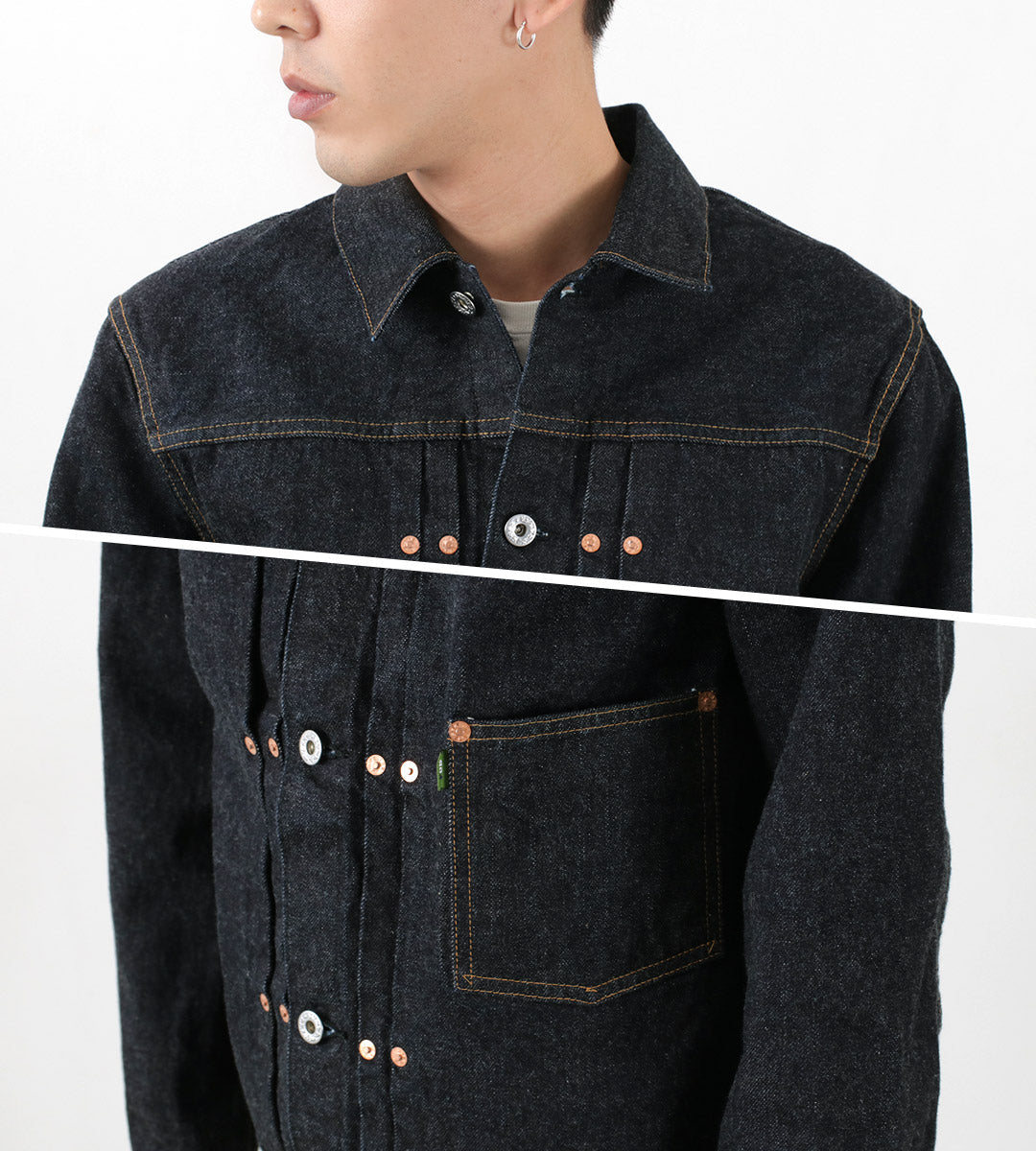 FOB 工厂 / F2432 镶边 14.75oz Garage 牛仔夹克