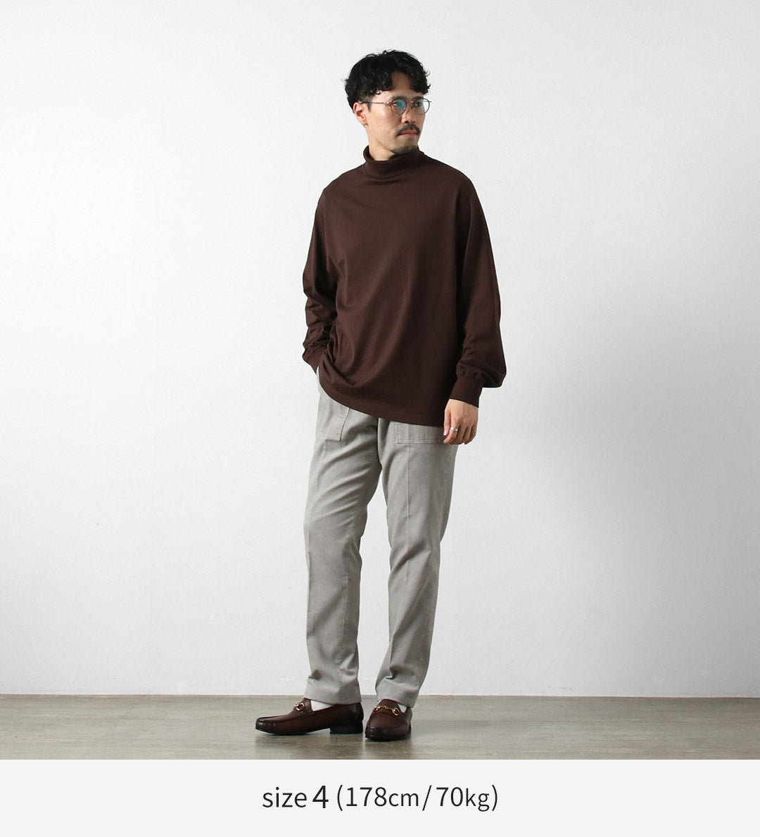 YONETOMI NEW BASIC / 新基本成衣染色高领 T 恤
