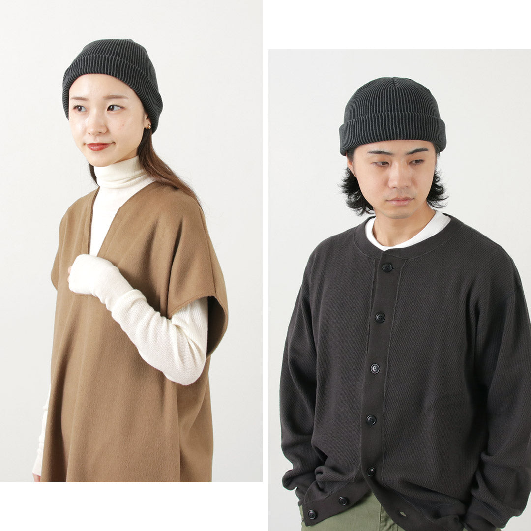 ROTOTO / 超柔软 2 向条纹毛线帽