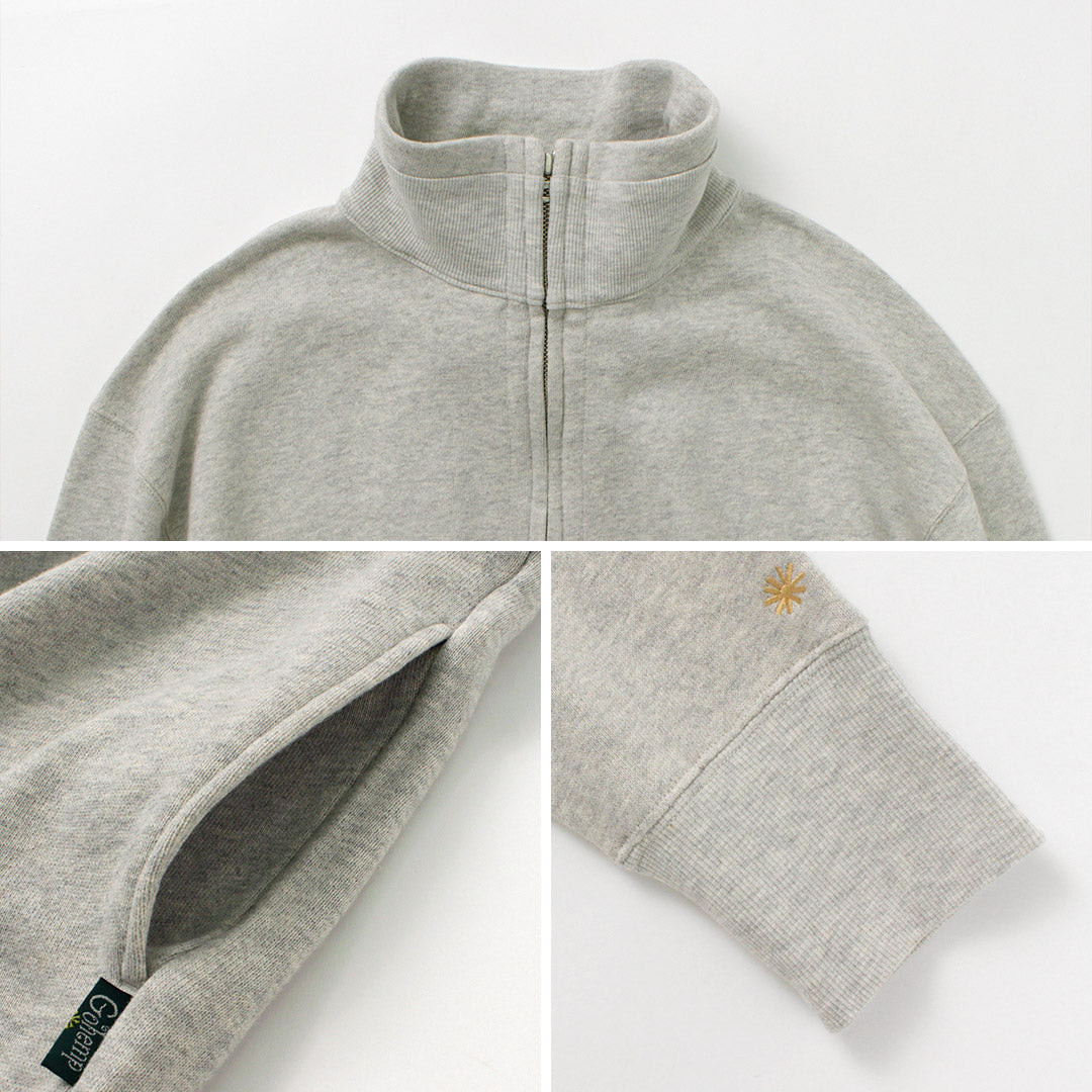 GOHEMP / Sudadera con cremallera elevada