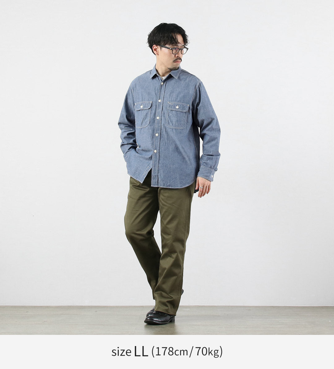 FOB FACTORY / F3494 Chambray Work Shirt