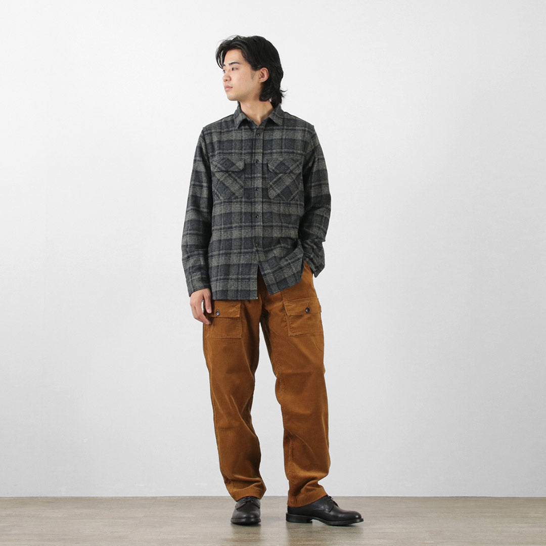 FOB FACTORY / F3497 Camisa de trabajo de franela a cuadros