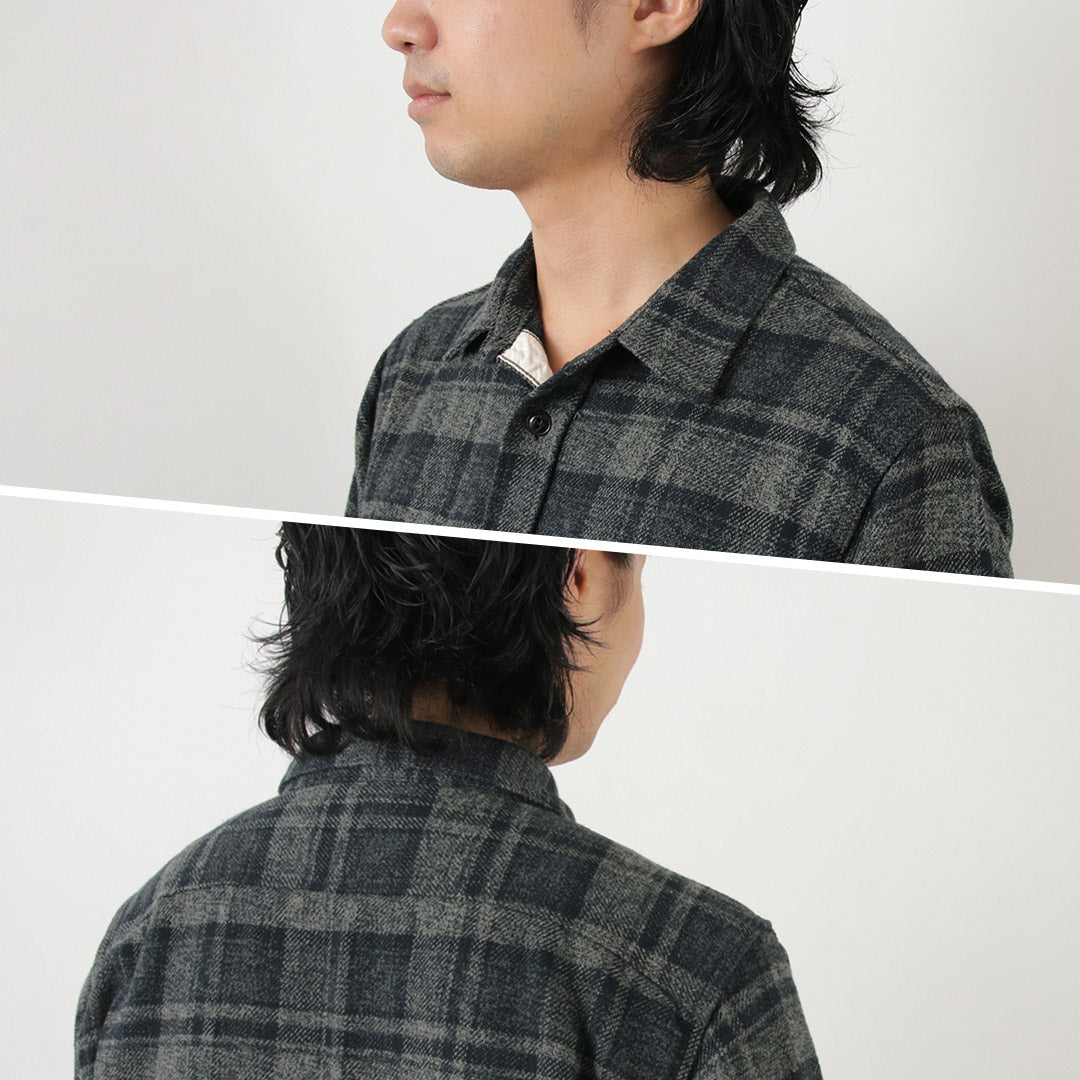 FOB FACTORY / F3497 Camisa de trabajo de franela a cuadros