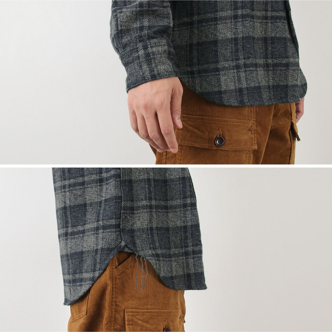 FOB FACTORY / F3497 Camisa de trabajo de franela a cuadros
