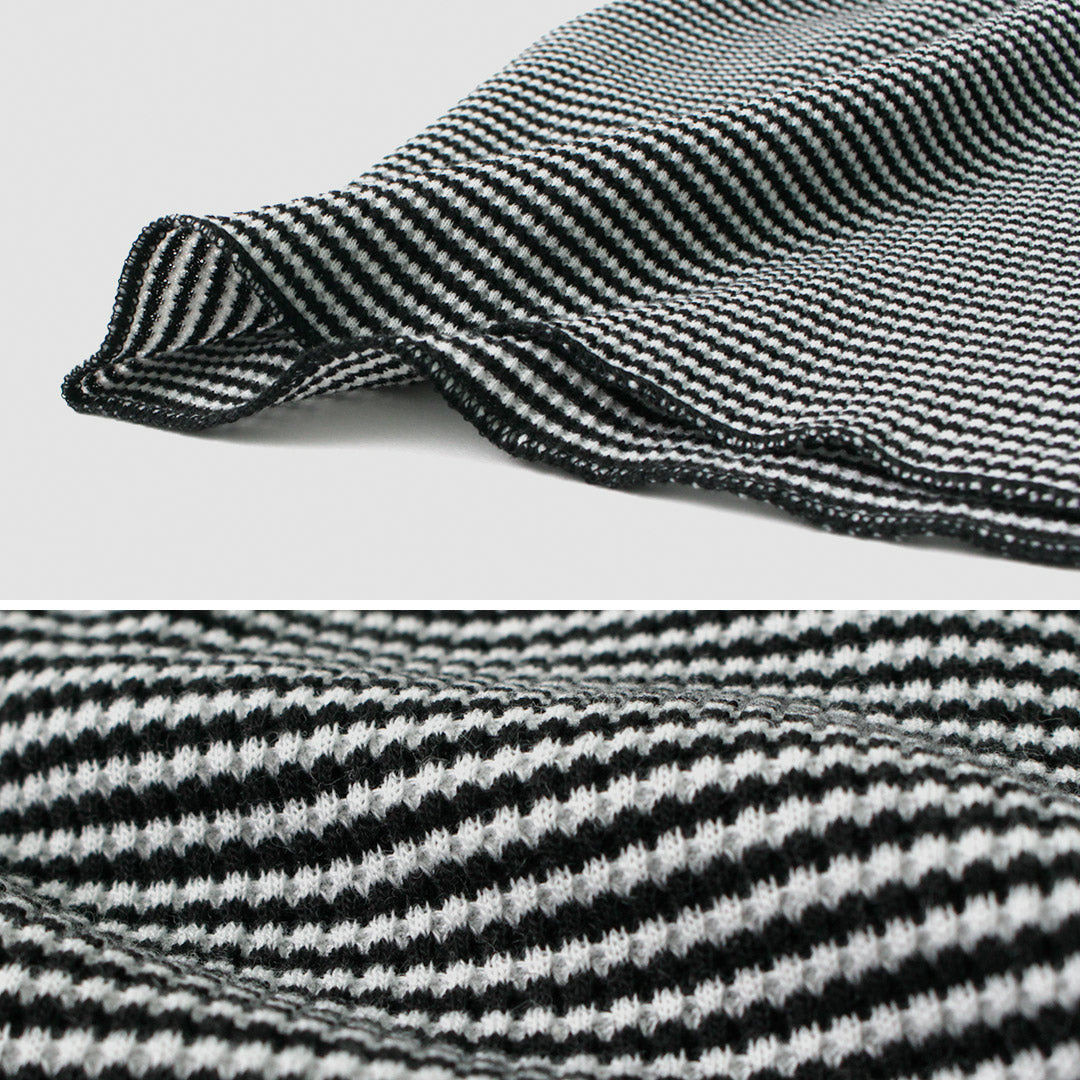 Health Knit / Basic Waffle Henley Neck長袖