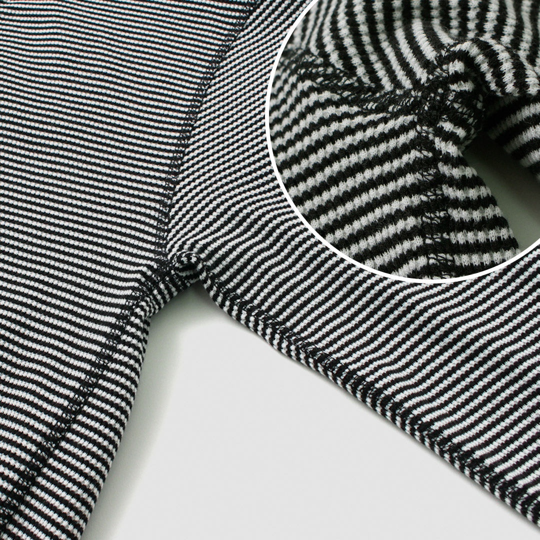 Health Knit / Basic Waffle Henley Neck長袖