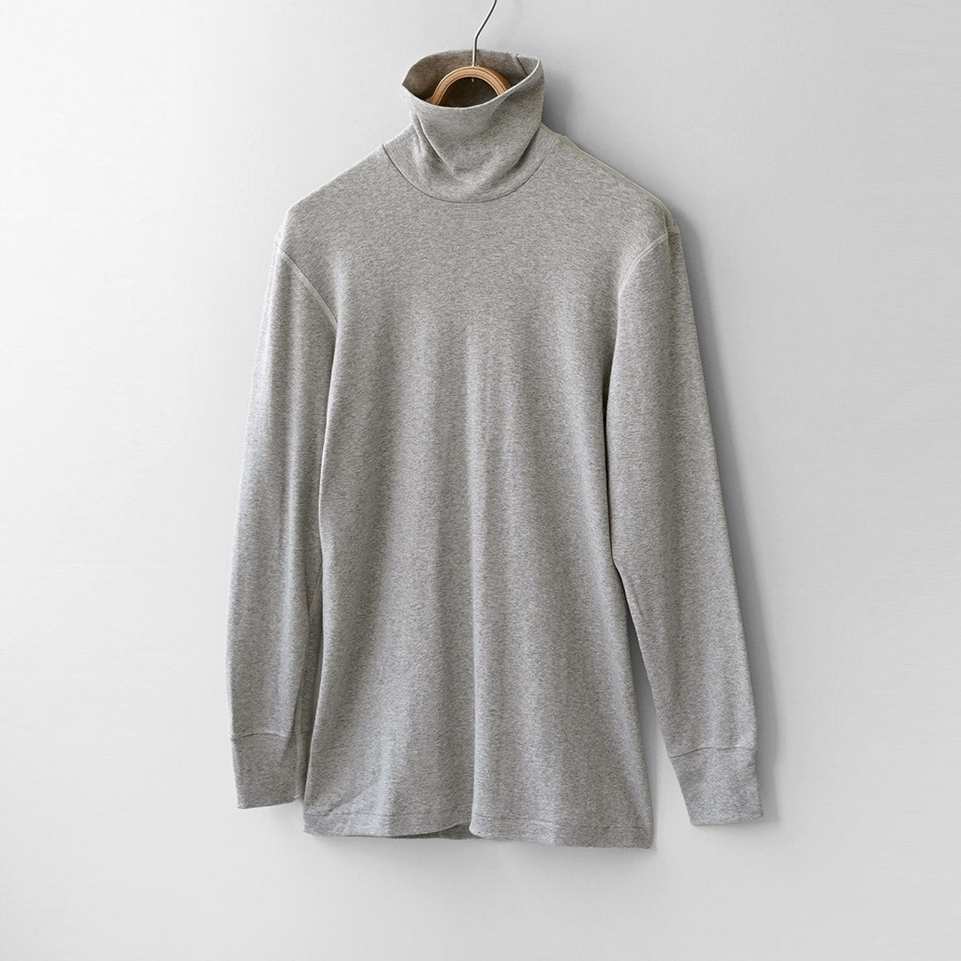 FILMELANGE / ROY Camiseta de manga larga con cuello alto y canalé de algodón orgánico