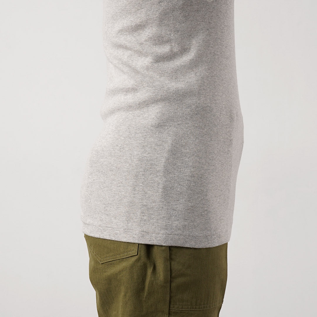 FILMELANGE / ROY Camiseta de manga larga con cuello alto y canalé de algodón orgánico