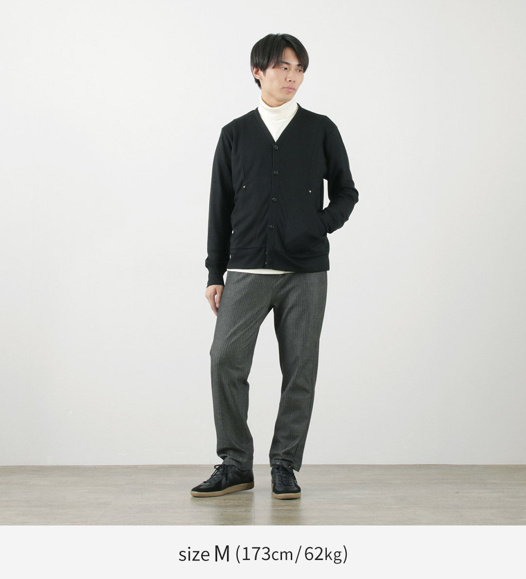 重新製作在東京日本 /禮服羊毛編織圓形開衫