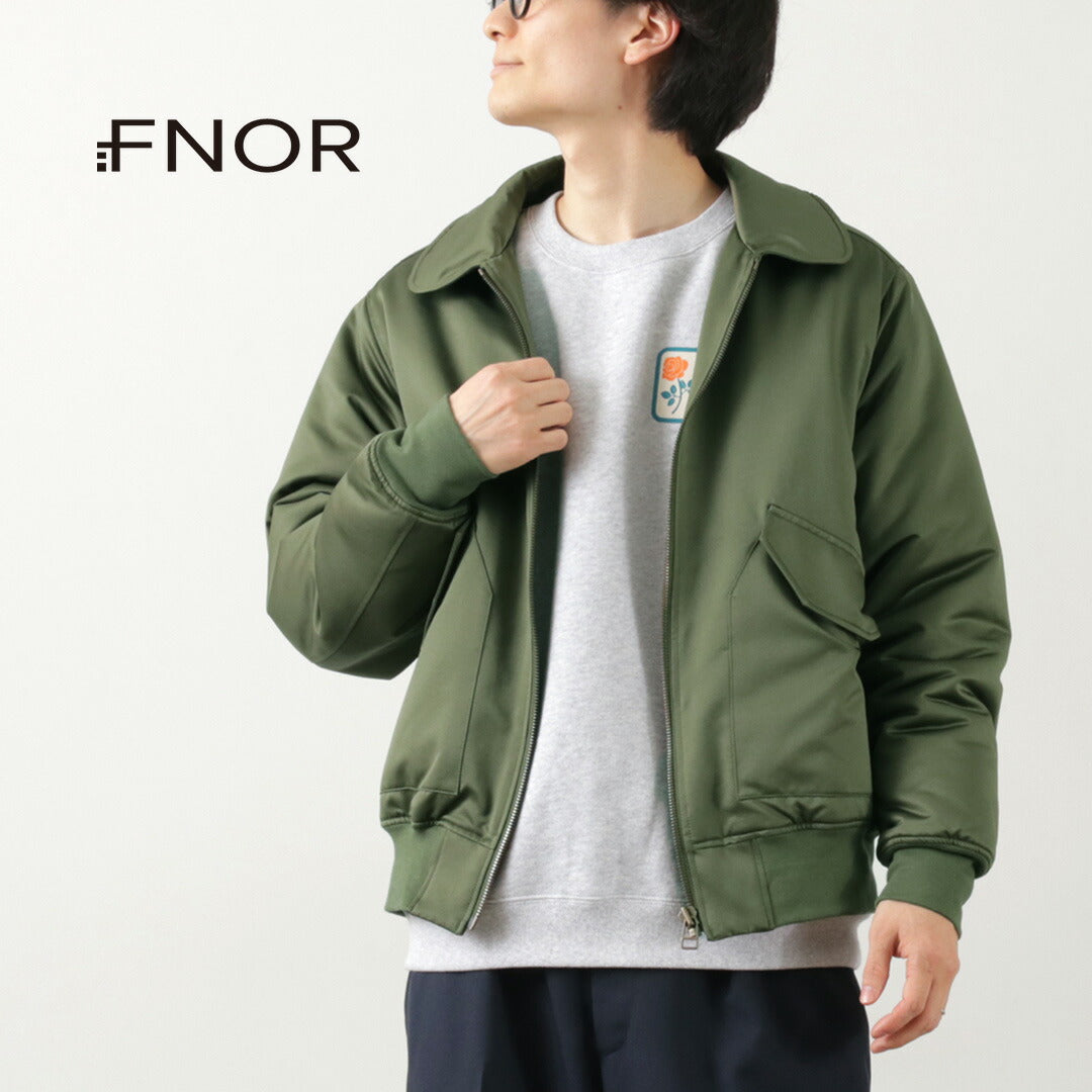 FNOR / 淺緞面飛行夾克