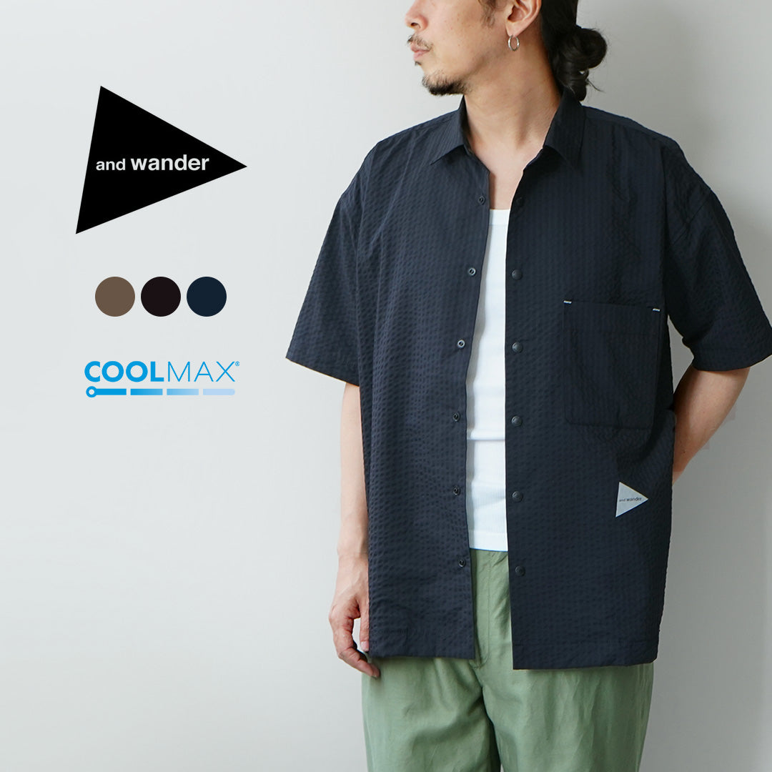 Y vagabundo / seca suave seersucker camisa de manga corta