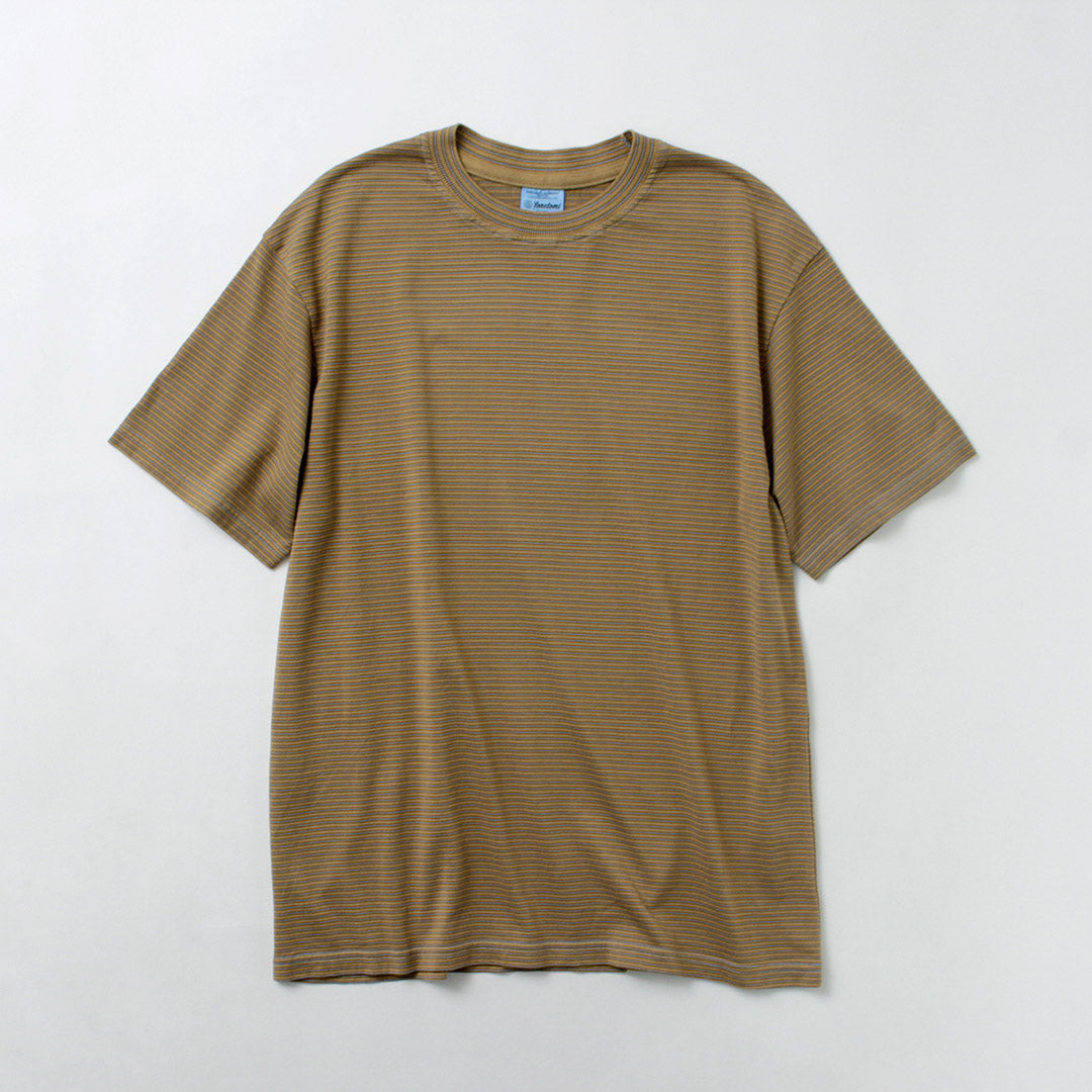YONETOMI NEW BASIC / 成衣染色条纹T恤