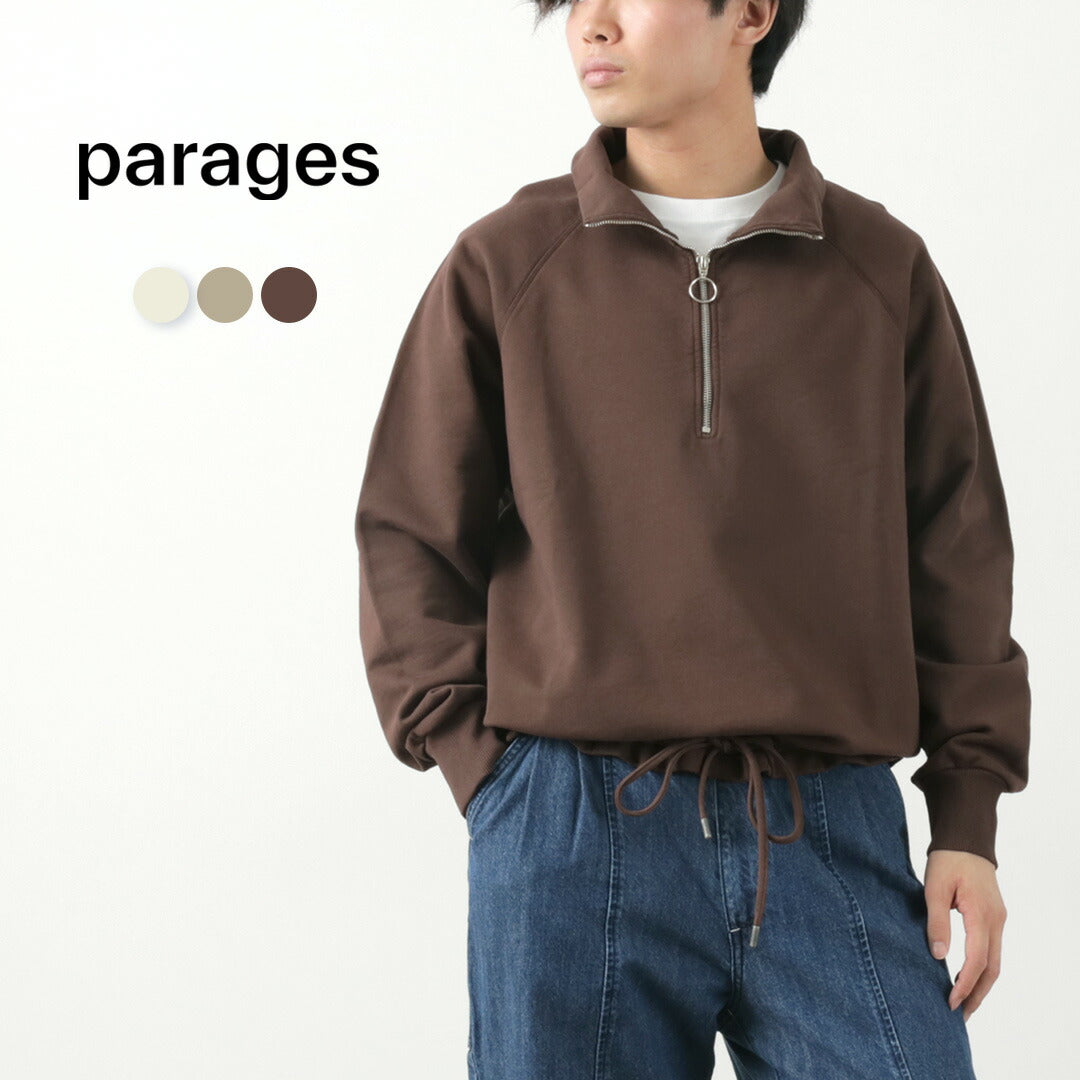 PARAGES / Battle 半拉链卫衣