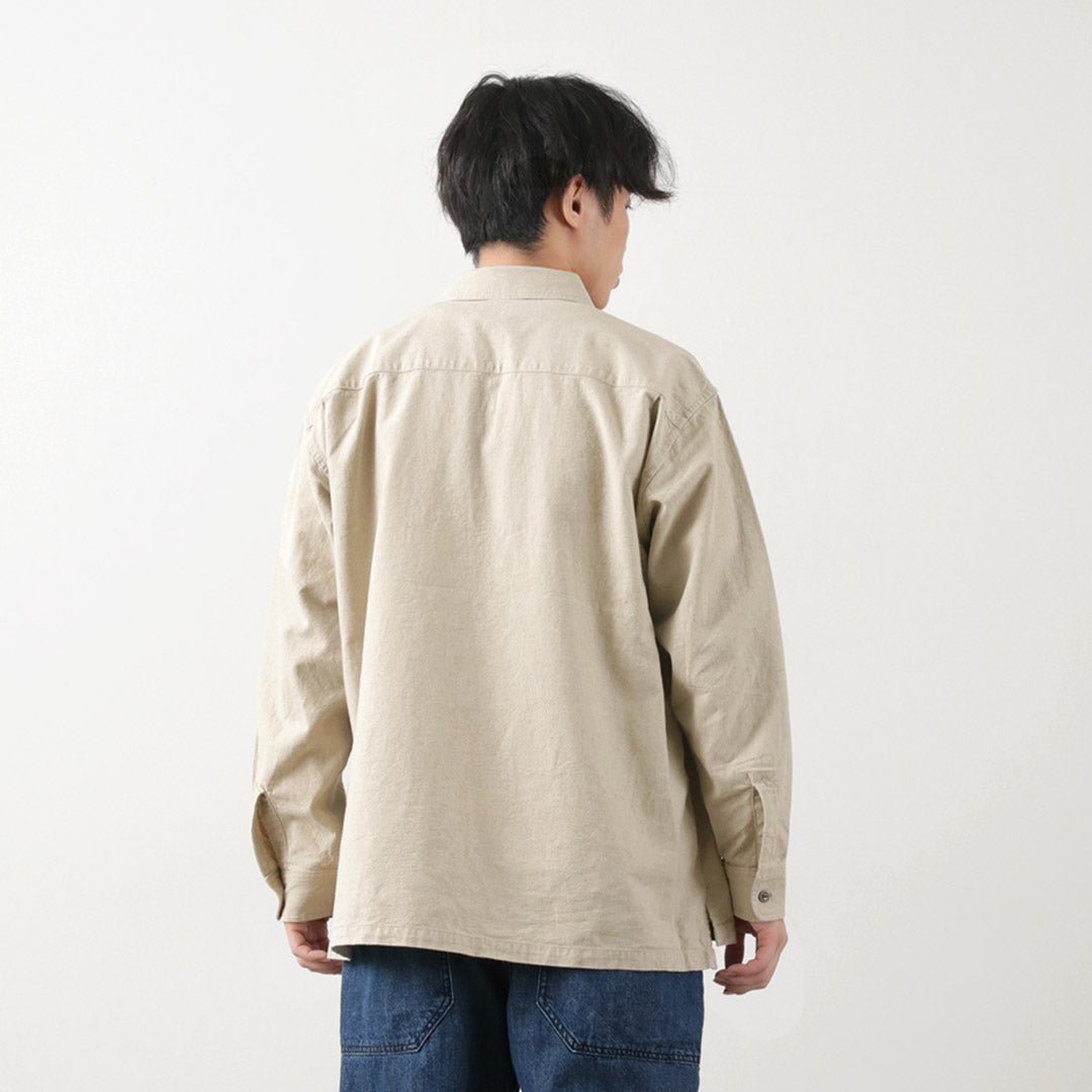 BARNS / 棉麻船長鈕扣作品康喬襯衫