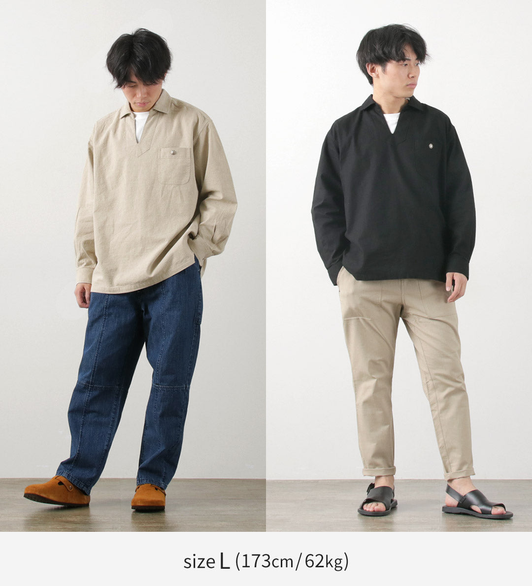 BARNS / 棉麻船長鈕扣作品康喬襯衫