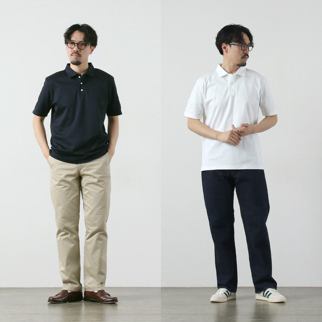 RE MADE IN TOKYO JAPAN / Tokyo-Made Dress Knit Polo Shirt