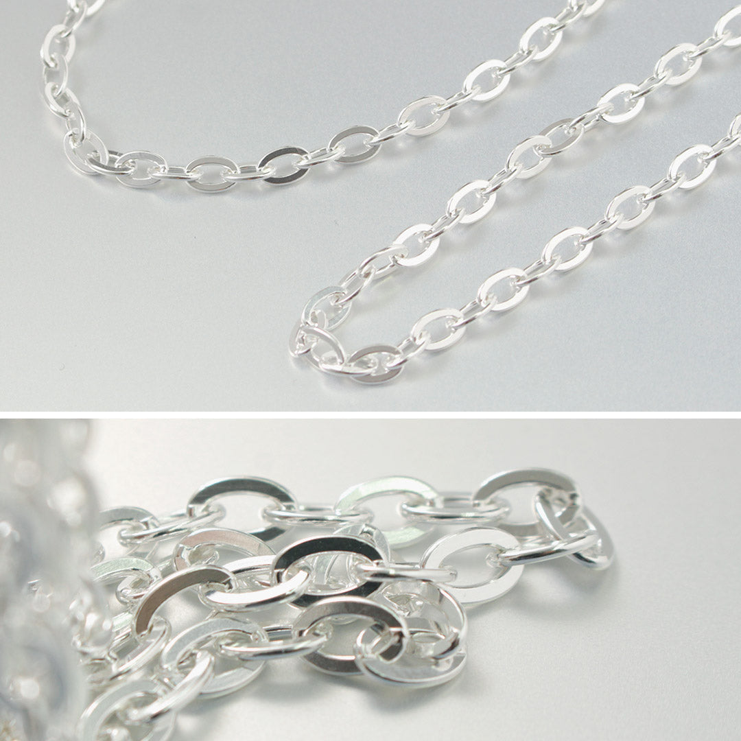 PHADUA / Flat cable chain anklet silver 925