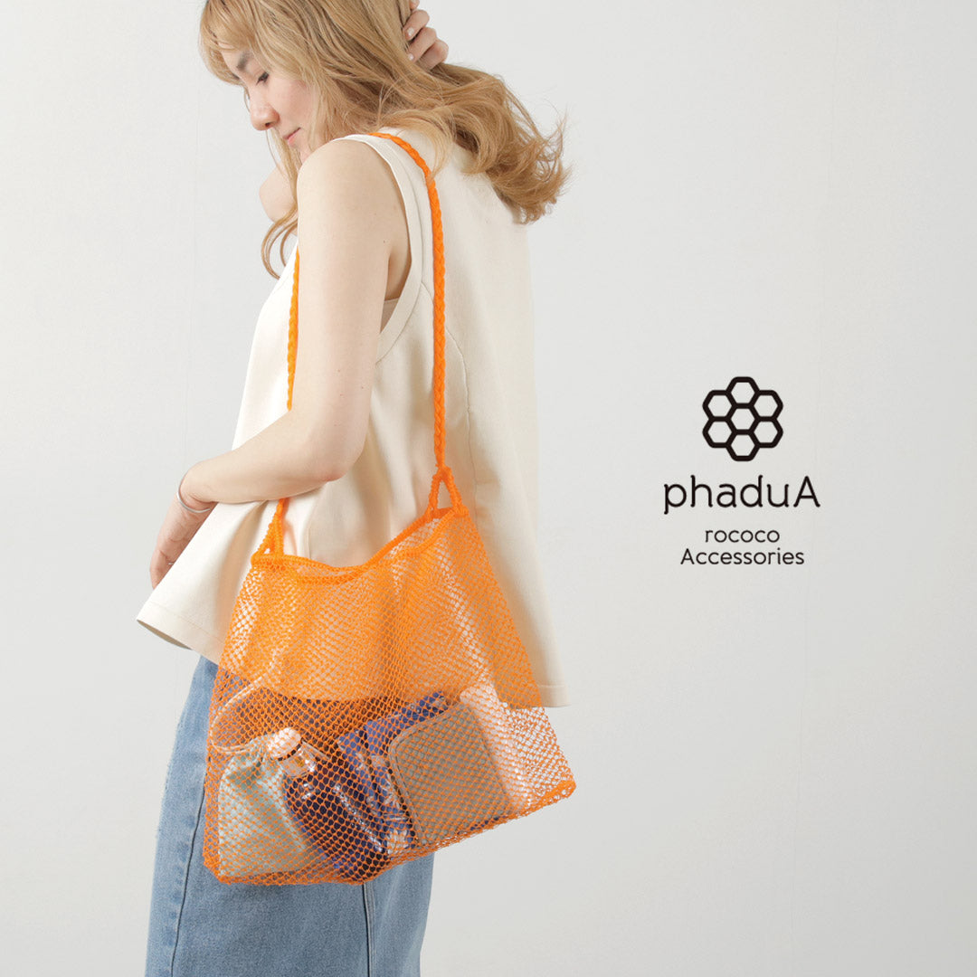 PHADUA / Bolso de malla de hombro de rejilla
