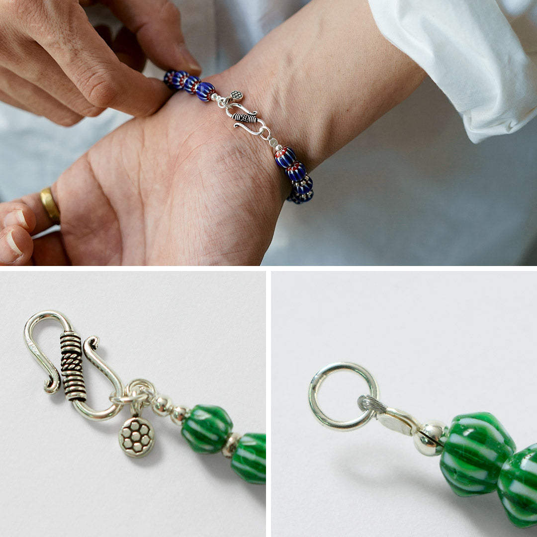 phaduA / Pulsera de cuentas de vidrio Chevron