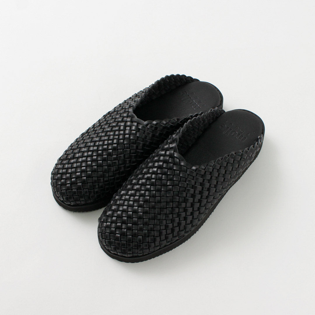 MOLLE SHOES / Woven Leather Clog Sandals
