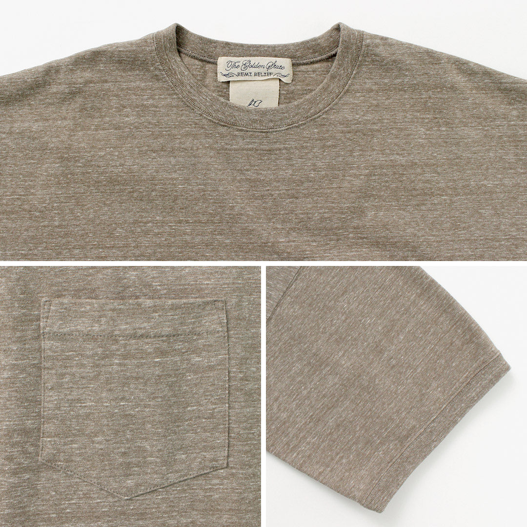 REMI RELIEF / 混色平紋針織短袖口袋 T 卹