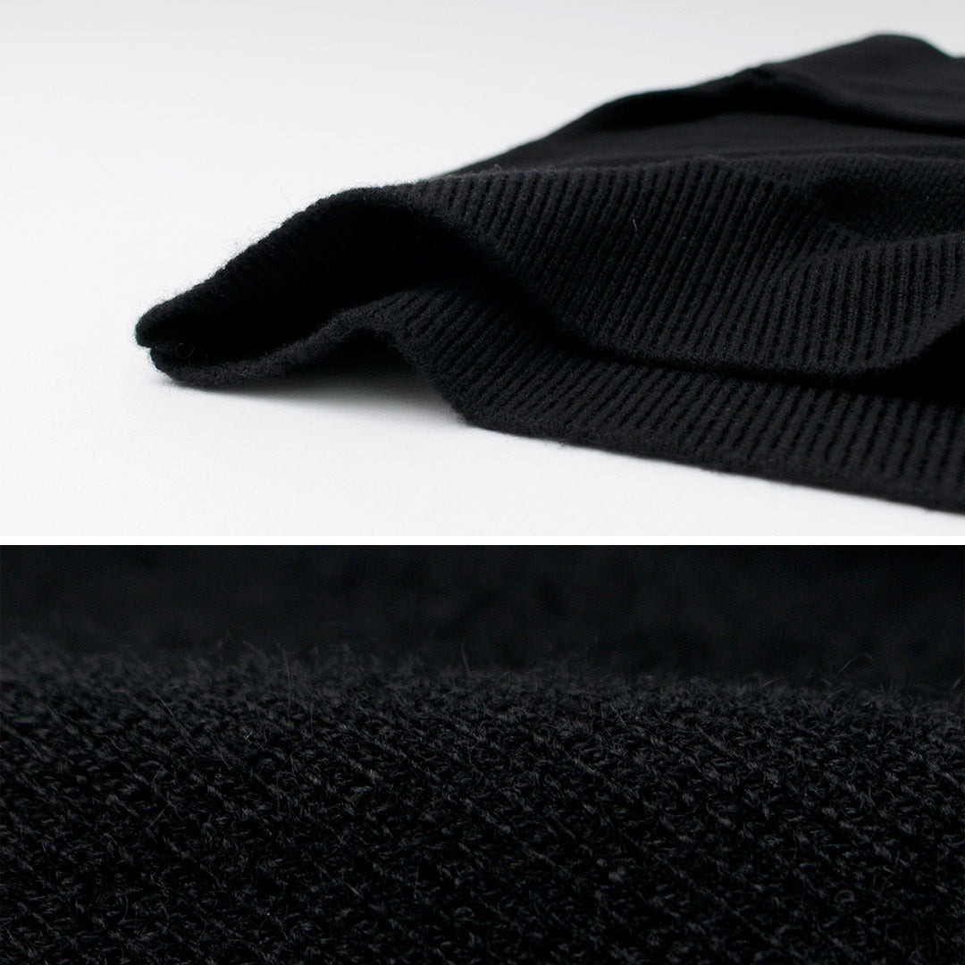 YONETOMI NEW BASIC / Jersey rígido de punto de cachemira teñido en prenda