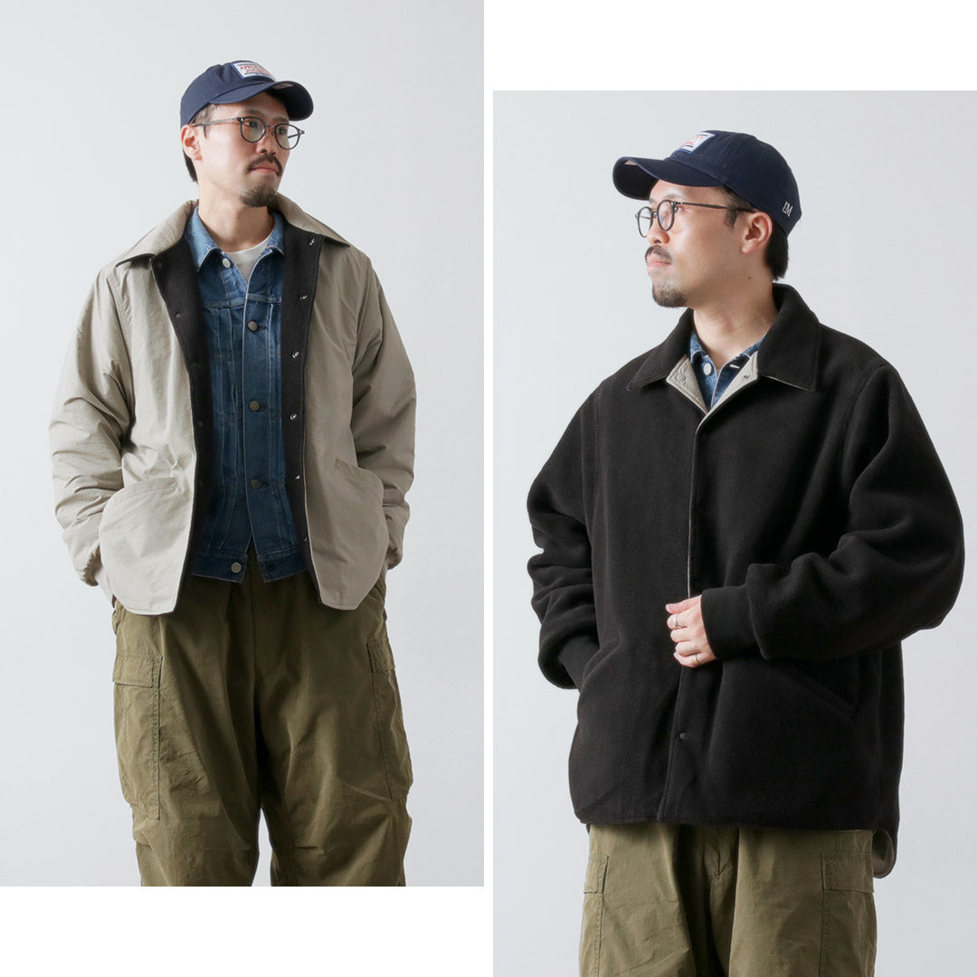 粗麻布外套 / 雙面教練夾克