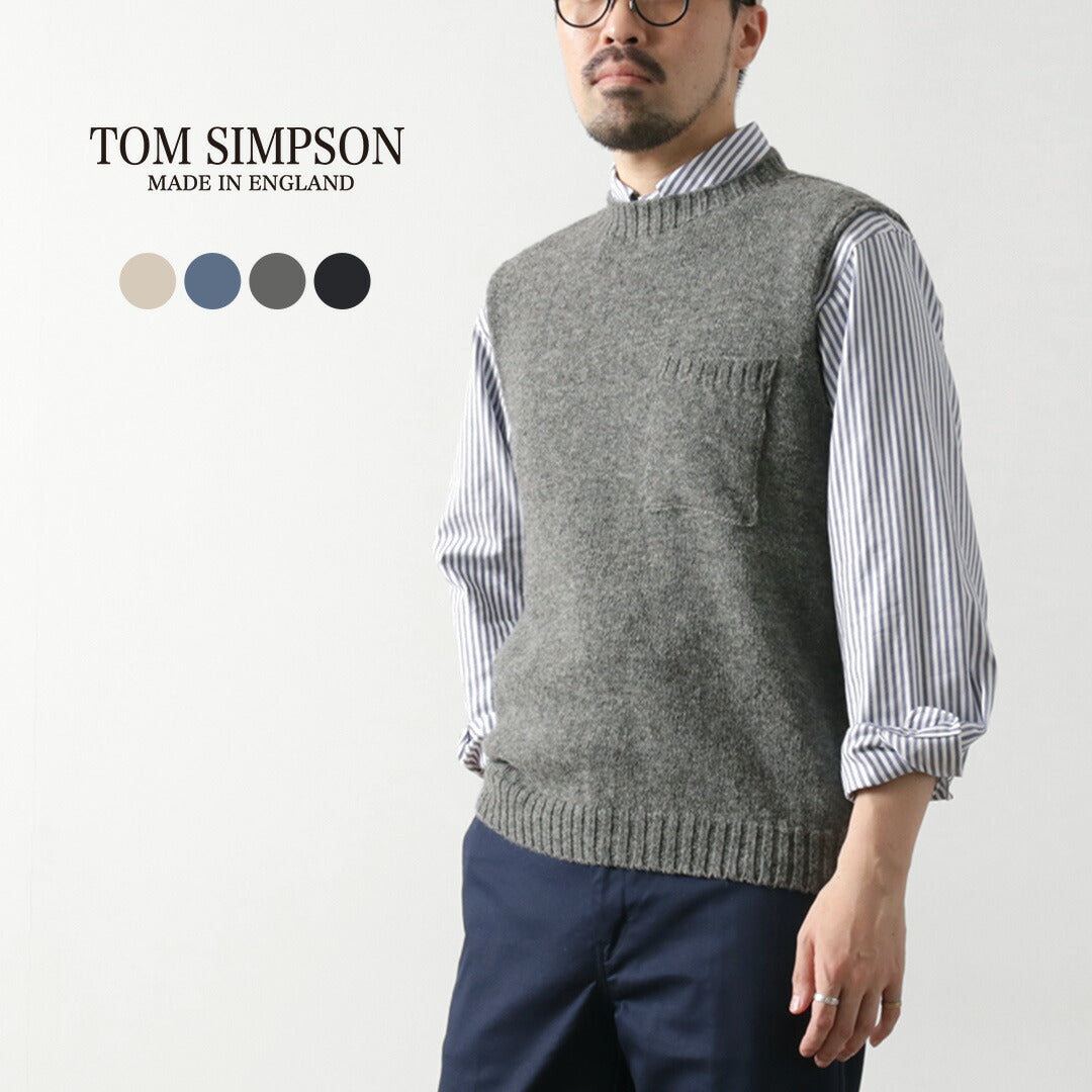 TOM SIMPSON / 圆领口袋针织背心