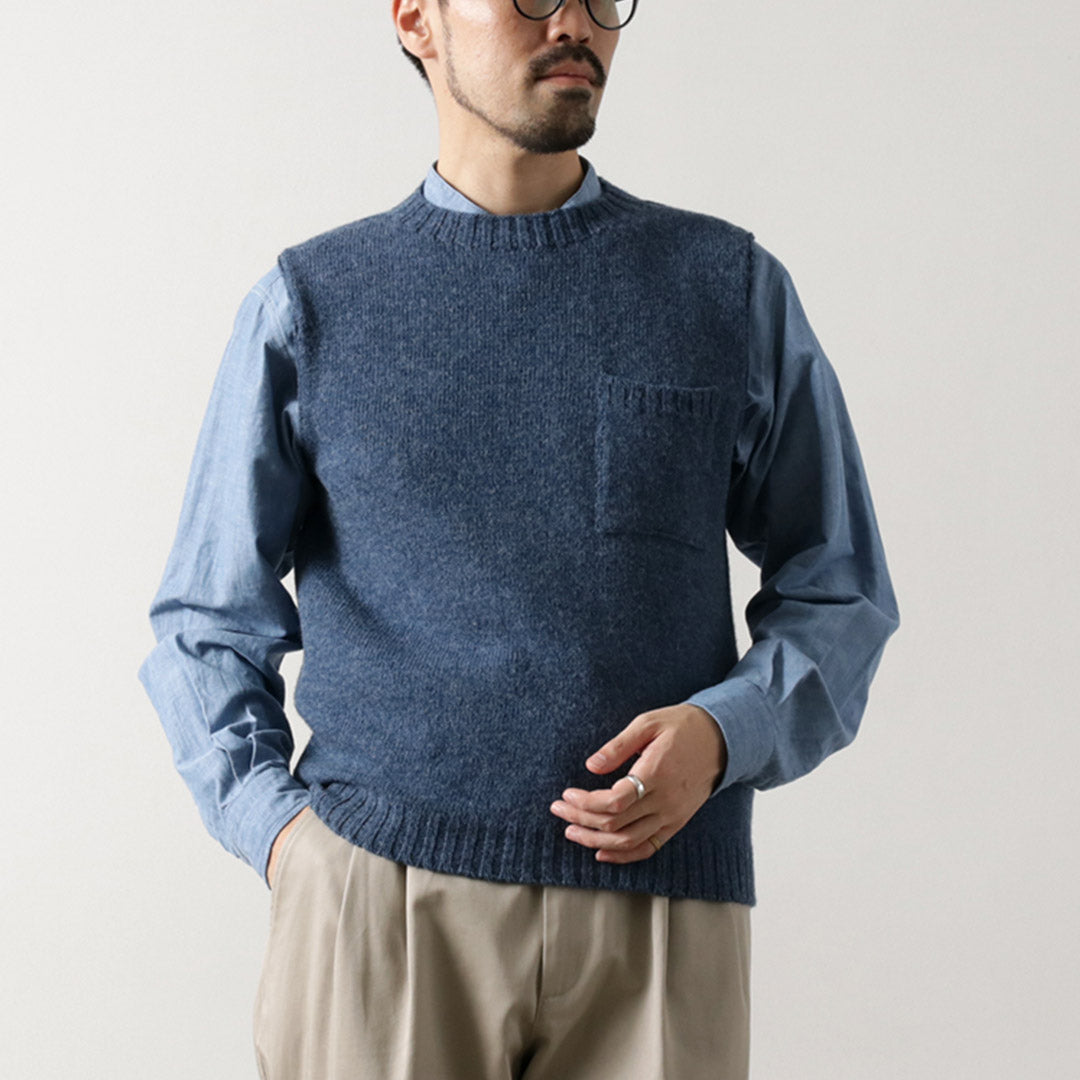 TOM SIMPSON / 圆领口袋针织背心