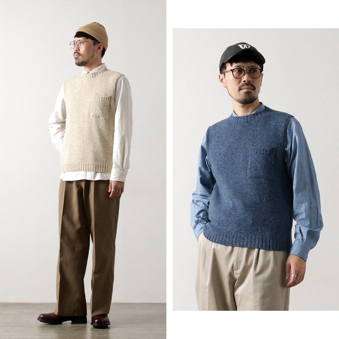 TOM SIMPSON / 圆领口袋针织背心