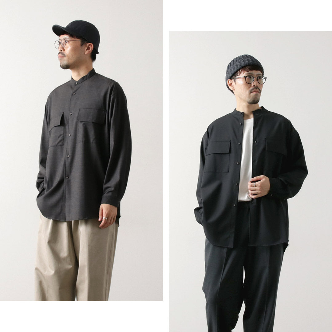 白色登山/弹力带领衬衫