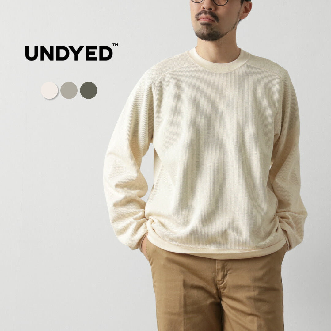 UNDYED / 컬러 오가닉 코튼 와플 긴팔 스웨트셔츠