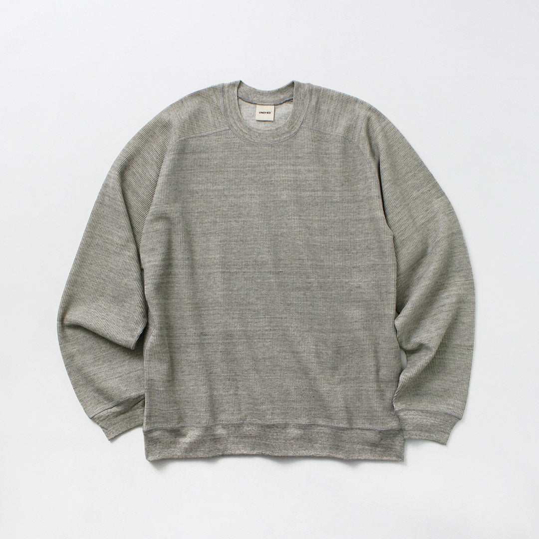 UNDYED / 컬러 오가닉 코튼 와플 긴팔 스웨트셔츠
