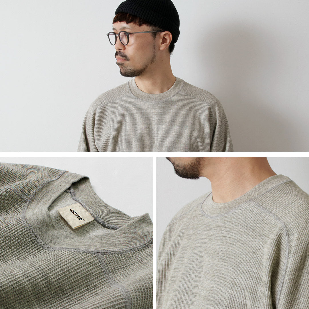 UNDYED / 컬러 오가닉 코튼 와플 긴팔 스웨트셔츠