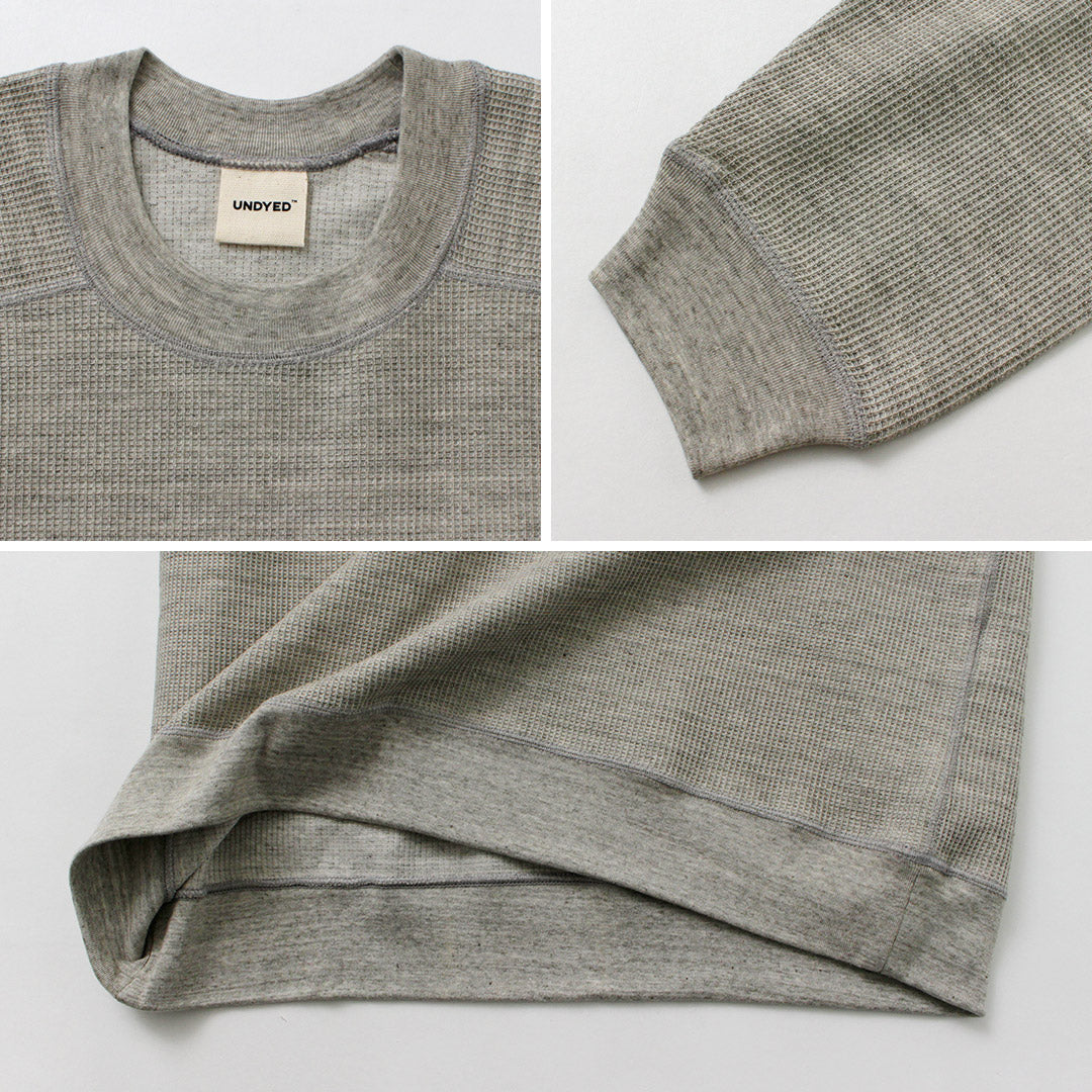 UNDYED / 컬러 오가닉 코튼 와플 긴팔 스웨트셔츠