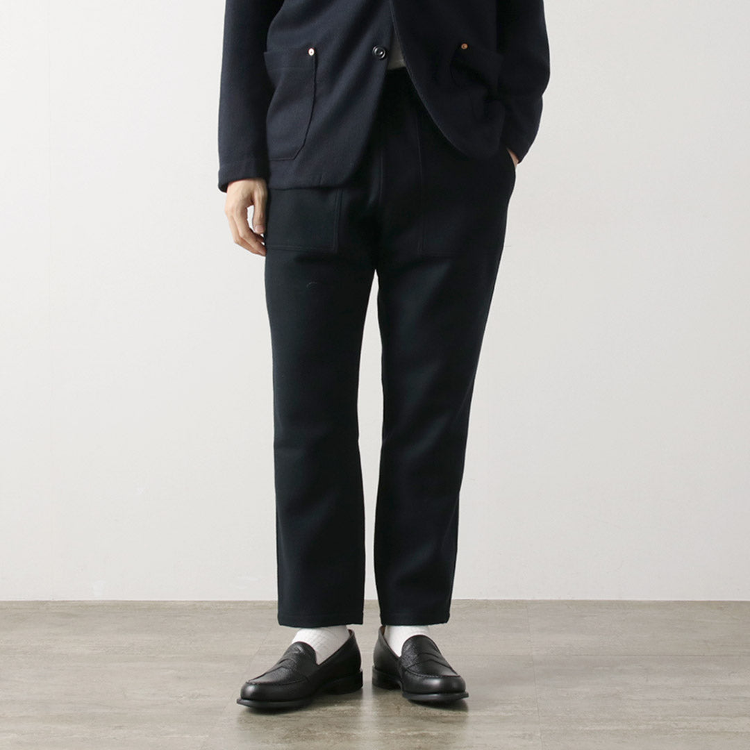 RE HECHO EN TOKIO JAPÓN / Pantalones fáciles de lana Melton Super 140