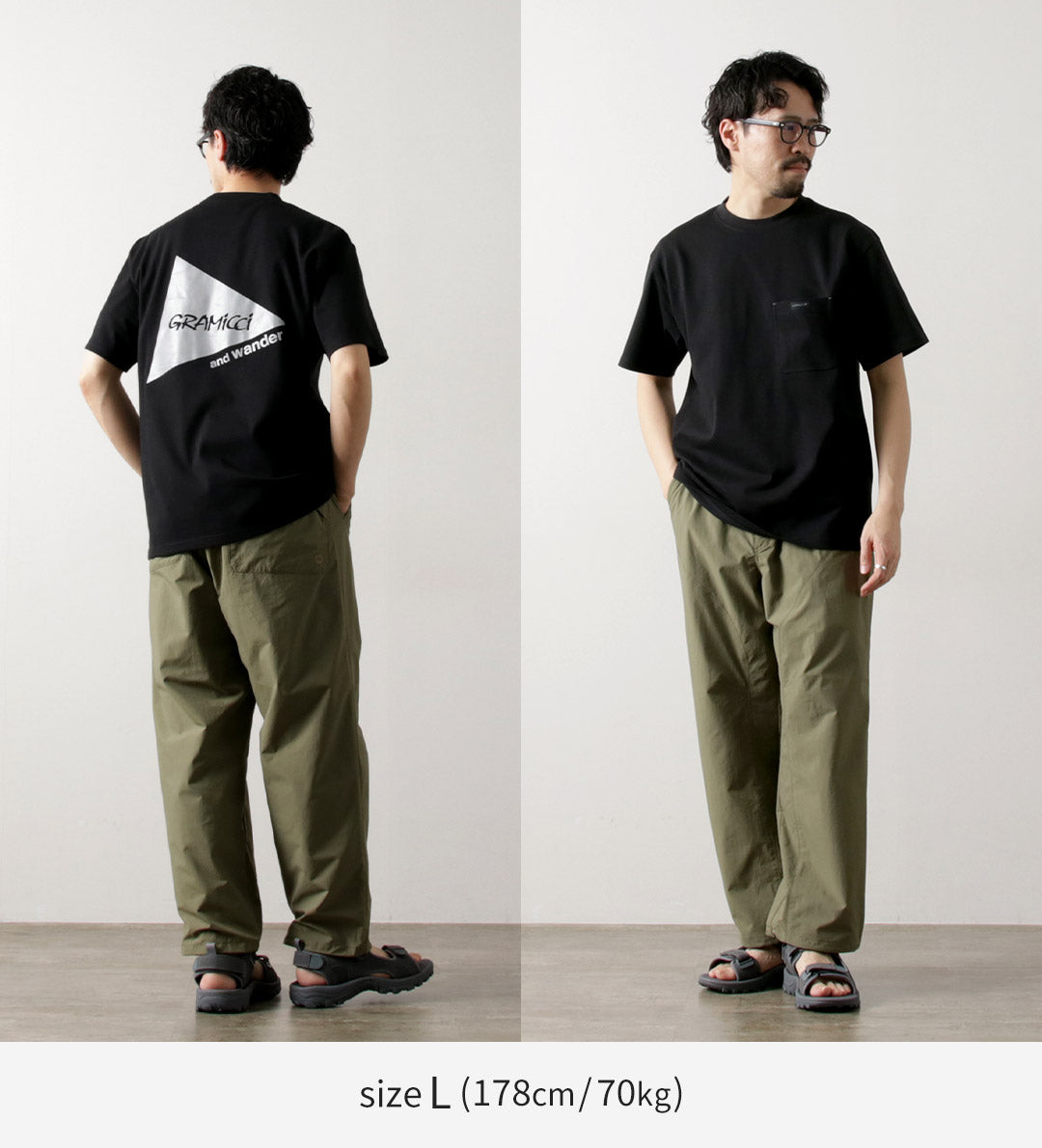 AND WANDER / T-shirt imprimé au dos Gramicci