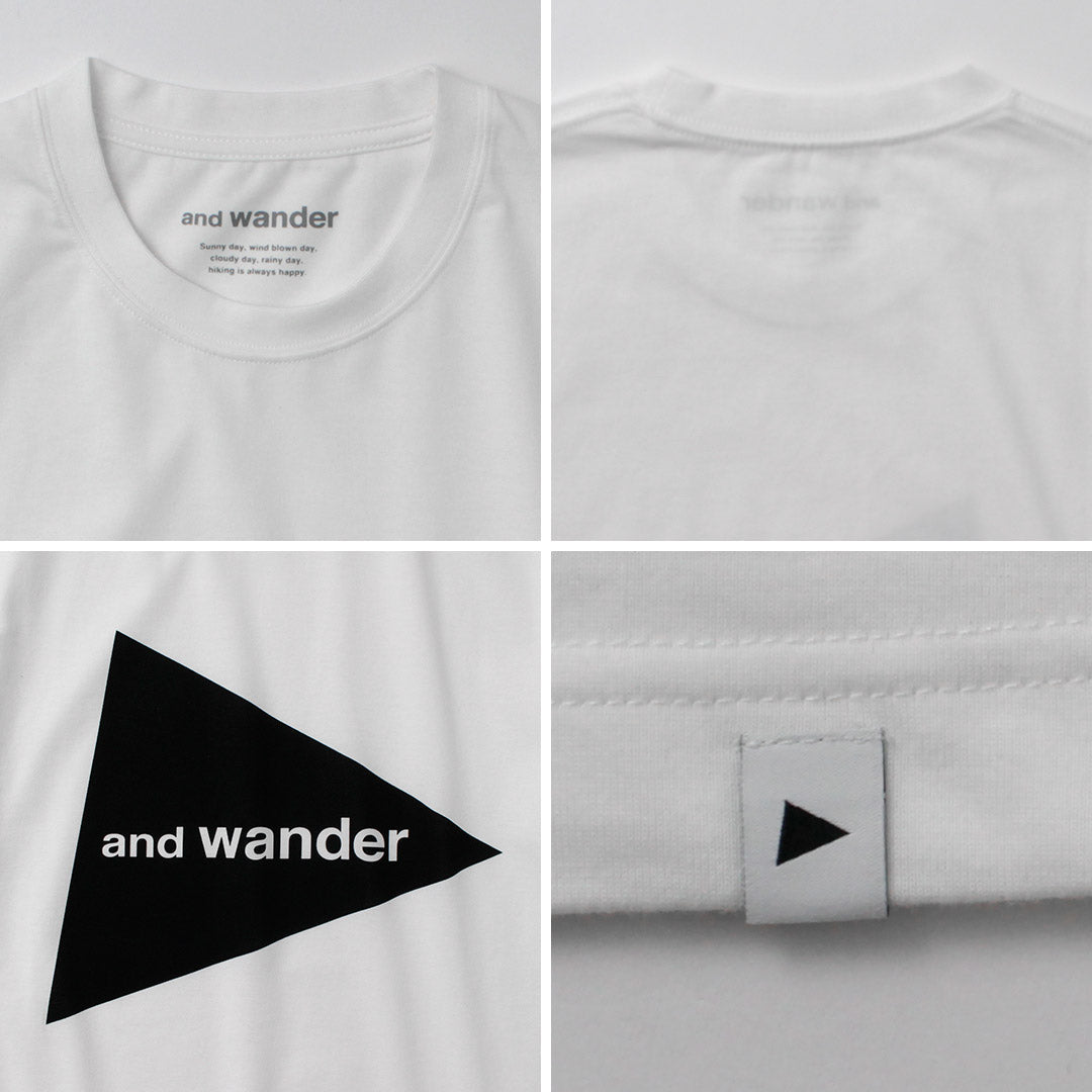 AND WANDER / T-shirt à manches courtes avec grand logo