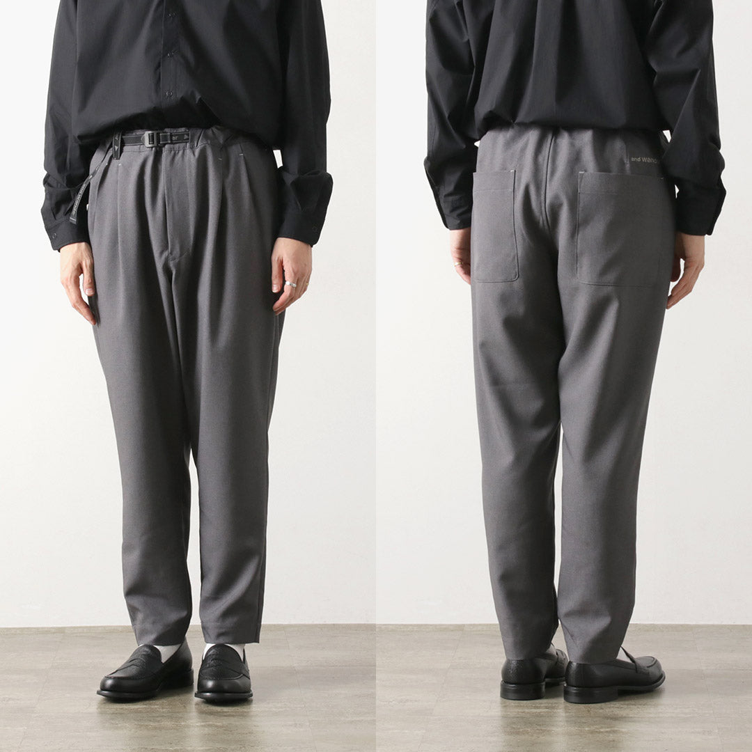 AND WANDER / PE Pantalon en sergé mélangé