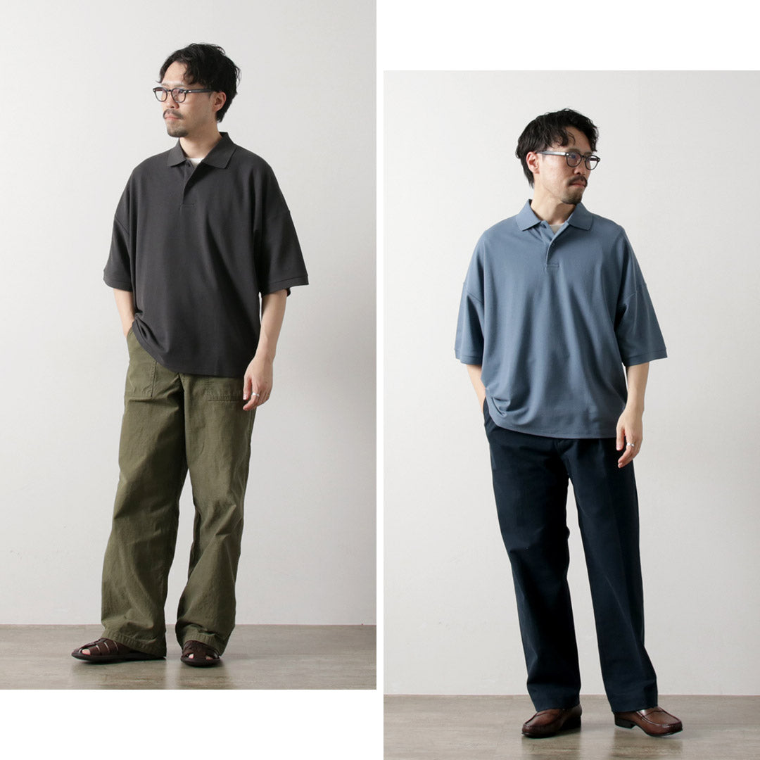 HANDVAERK / 短袖錐形大珠地佈 Polo 衫