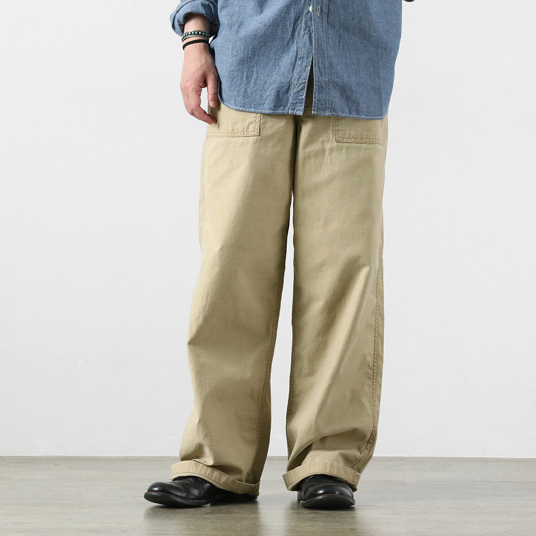 JAPAN BLUE JEANS / Wide Baker Pants 硫磺染色后缎
