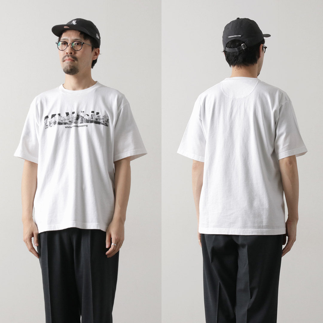 白色 MOUNTAINEERING / 山地徽標 T 卹