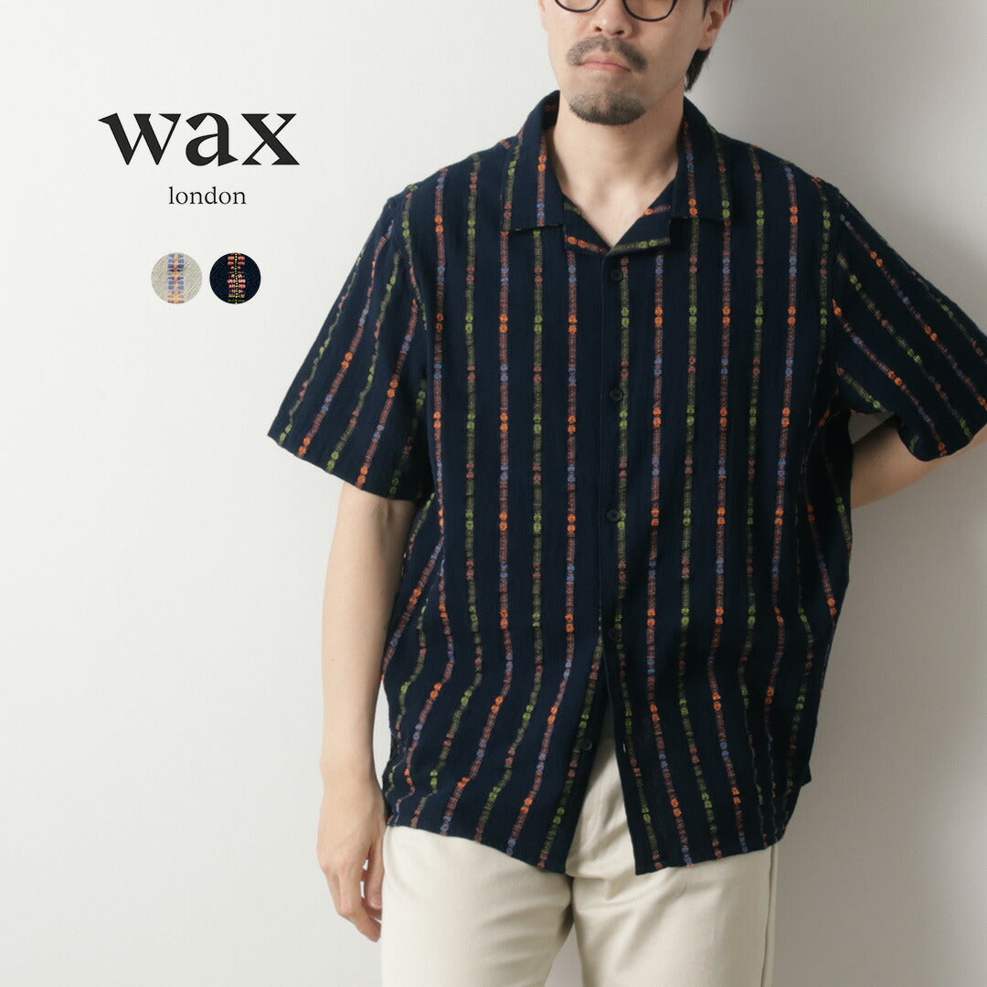 WAX LONDON / Didcot 短袖衬衫 多织机条纹