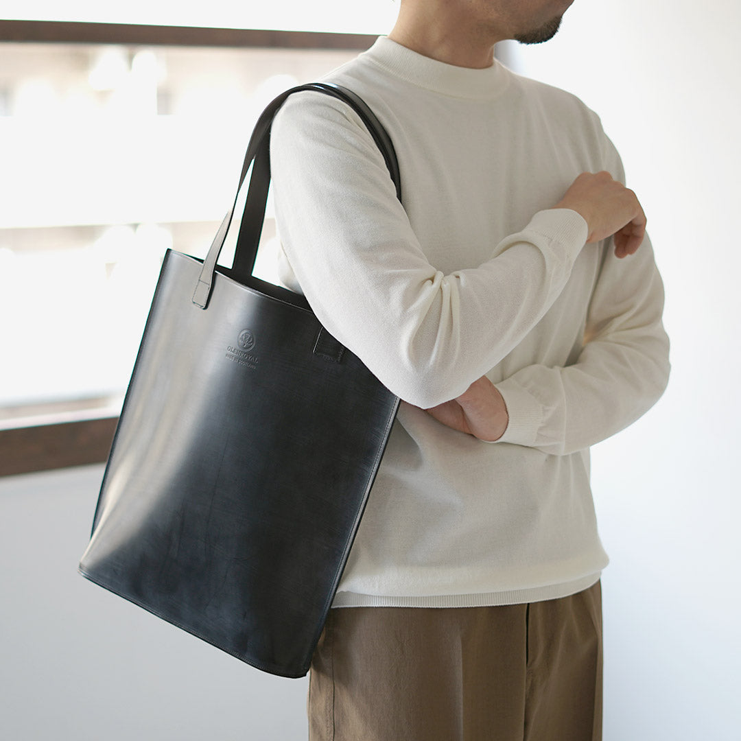 GLENROYAL / Bolso tote de cuero con brida alto