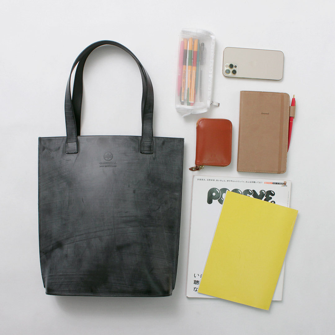 GLENROYAL / Bolso tote de cuero con brida alto
