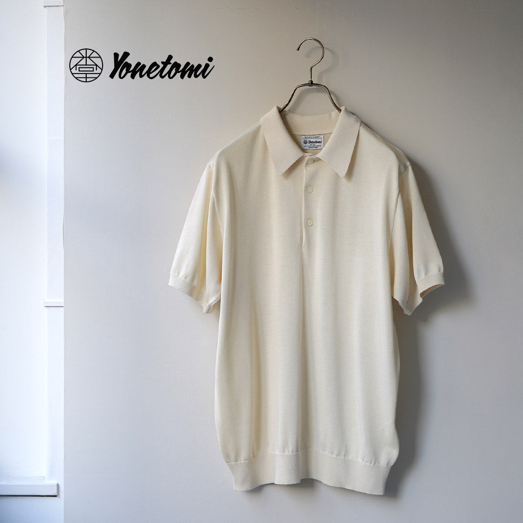 YONETOMI NEW BASIC / Silk Knit Polo Shirt